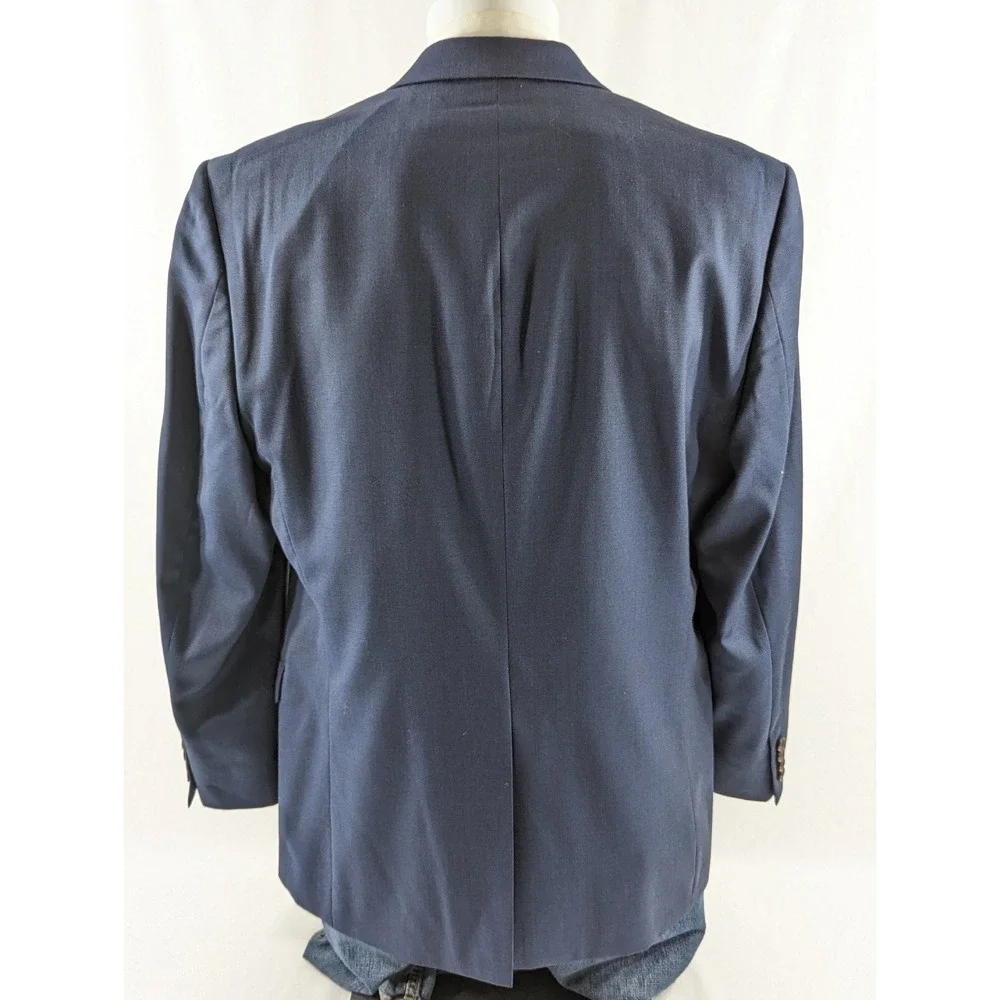 Ralph Lauren Mens Blazer Sport Coat Two Button Jacket Crosshatch Wool 42R Casual